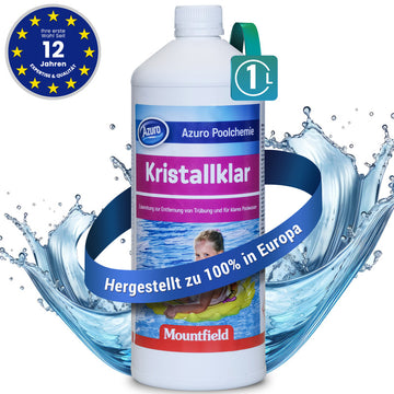 Azuro Kristallklar Pool Flockungsmittel – Wasserklärer für kristallklares Poolwasser, entfernt Trübungen & verbessert Filterleistung