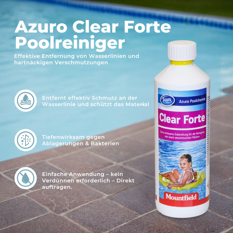 Azuro Alkalinität Plus Pool – Alkalinität erhöhen & pH-Wert stabilisieren, Poolpflege Pulver für klares Wasser