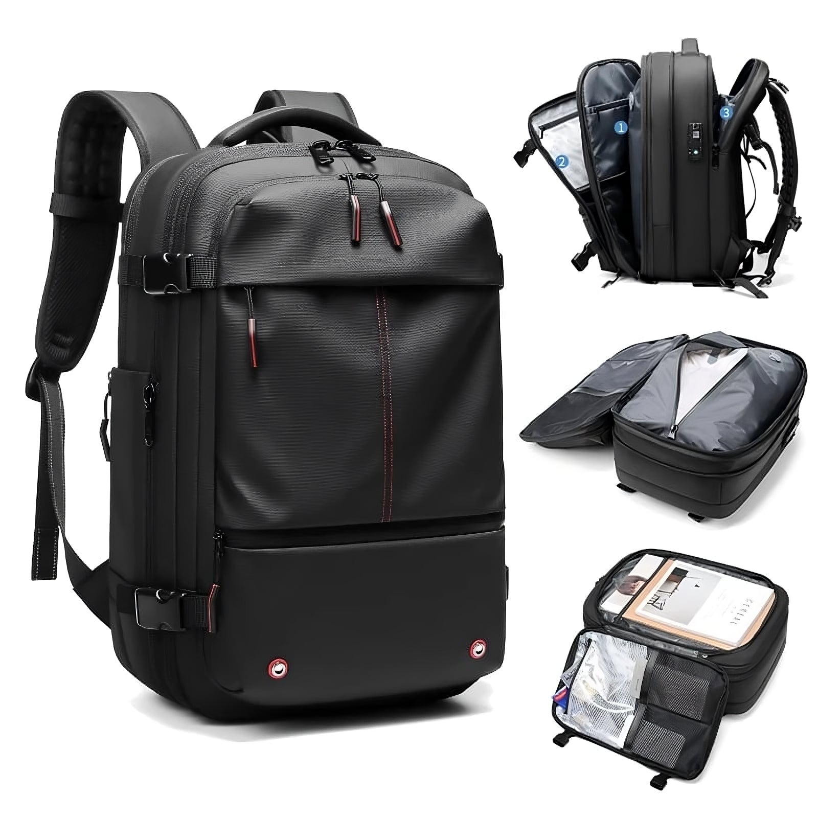 Vakuum-Reiserucksack – Kompressions-Travel-Backpack für platzsparendes Packen
