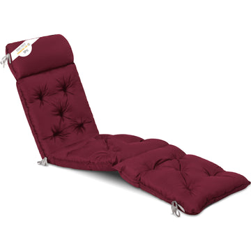 Dekokissen Deckchairauflage Sitzauflage mit Rückenlehne ca. 190 x 49 x 12cm, Rot