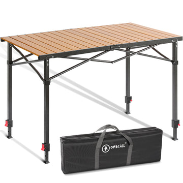 Höhenverstellbarer Campingtisch klappbar – Aluminium Gartentisch 120 × – Home-Feeling GmbH