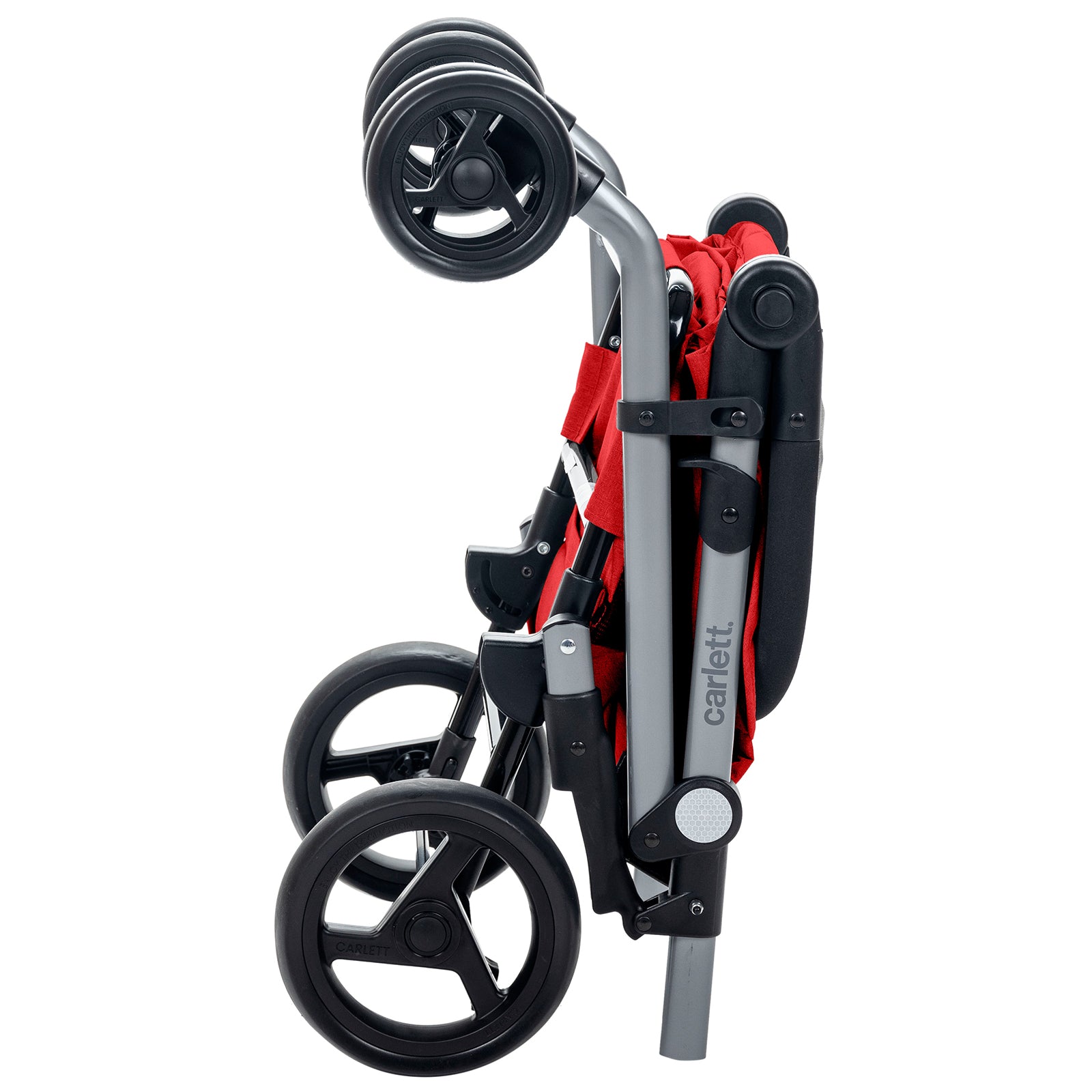 Einkaufstrolley klappbar 64 L mit Kühltasche – Einkaufswagen bis 25 kg belastbar Shopping Trolley rot