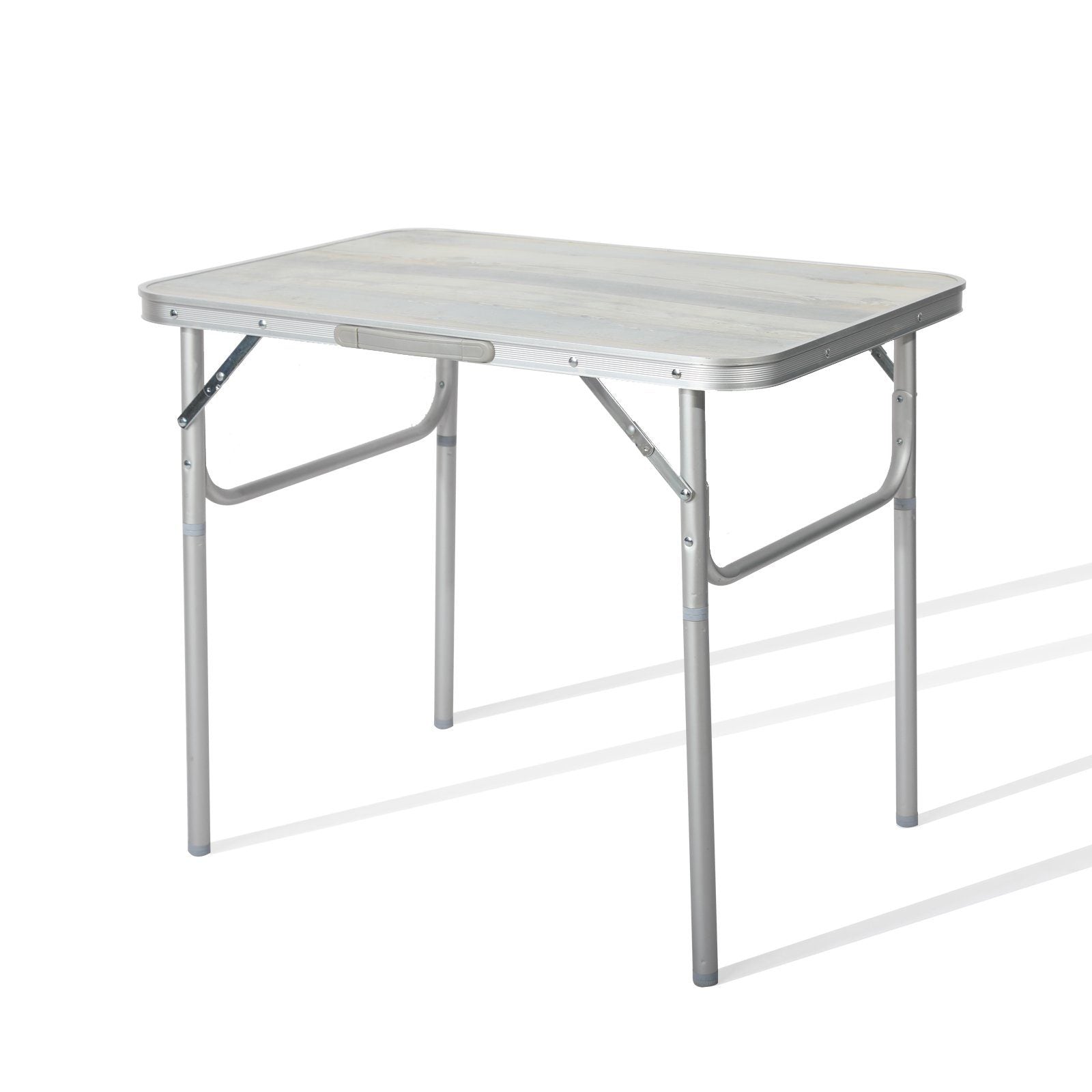 3-tlg. Campingset Sitzgruppe – Klapptisch ca. 75x55x63 cm Aluminium + 2 Faltstühle Schwarz/Rot