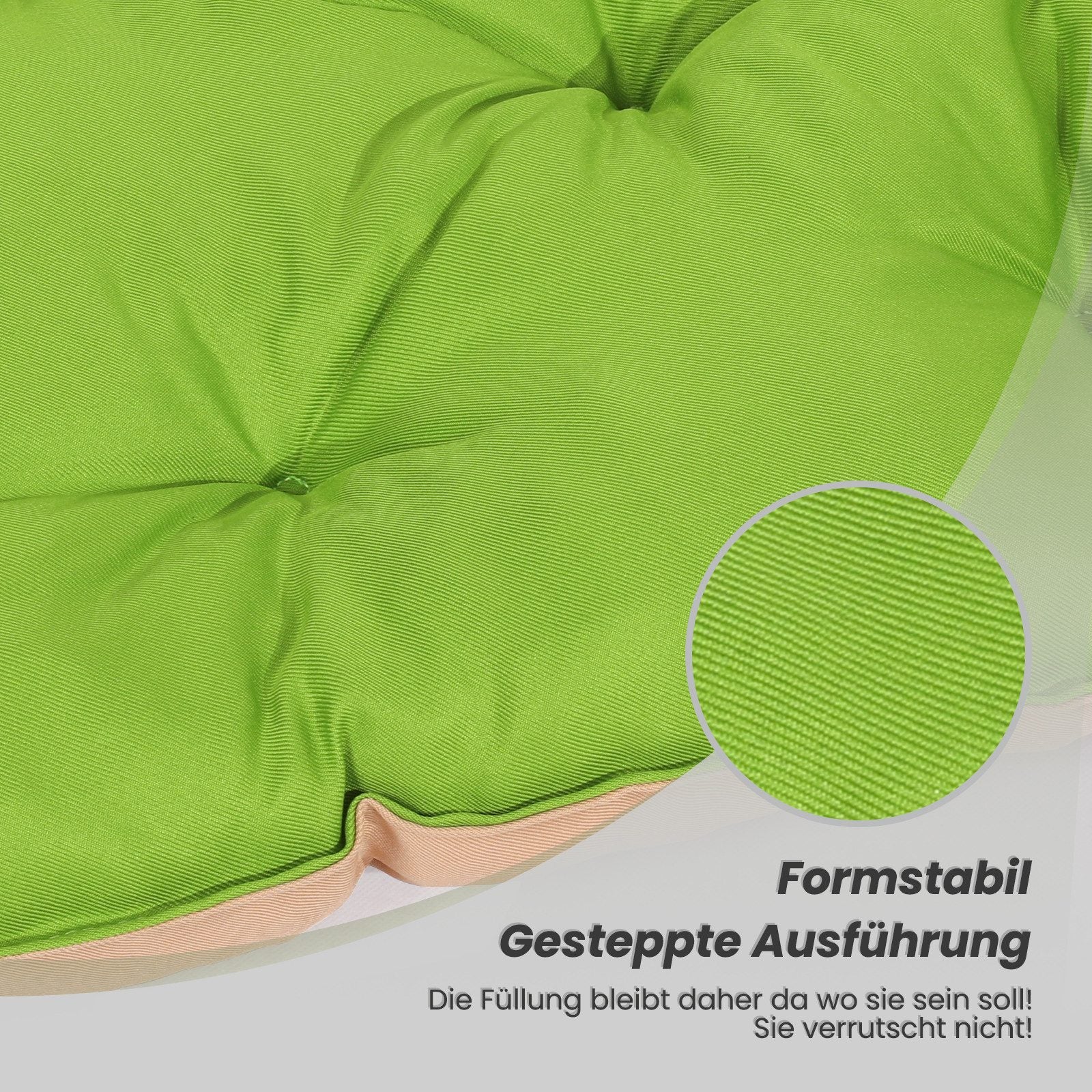 Dekokissen Bankauflage Sitzauflage Sitzkissen Wendeauflage ca. 140 x 50 x 12cm, Grün/Beige