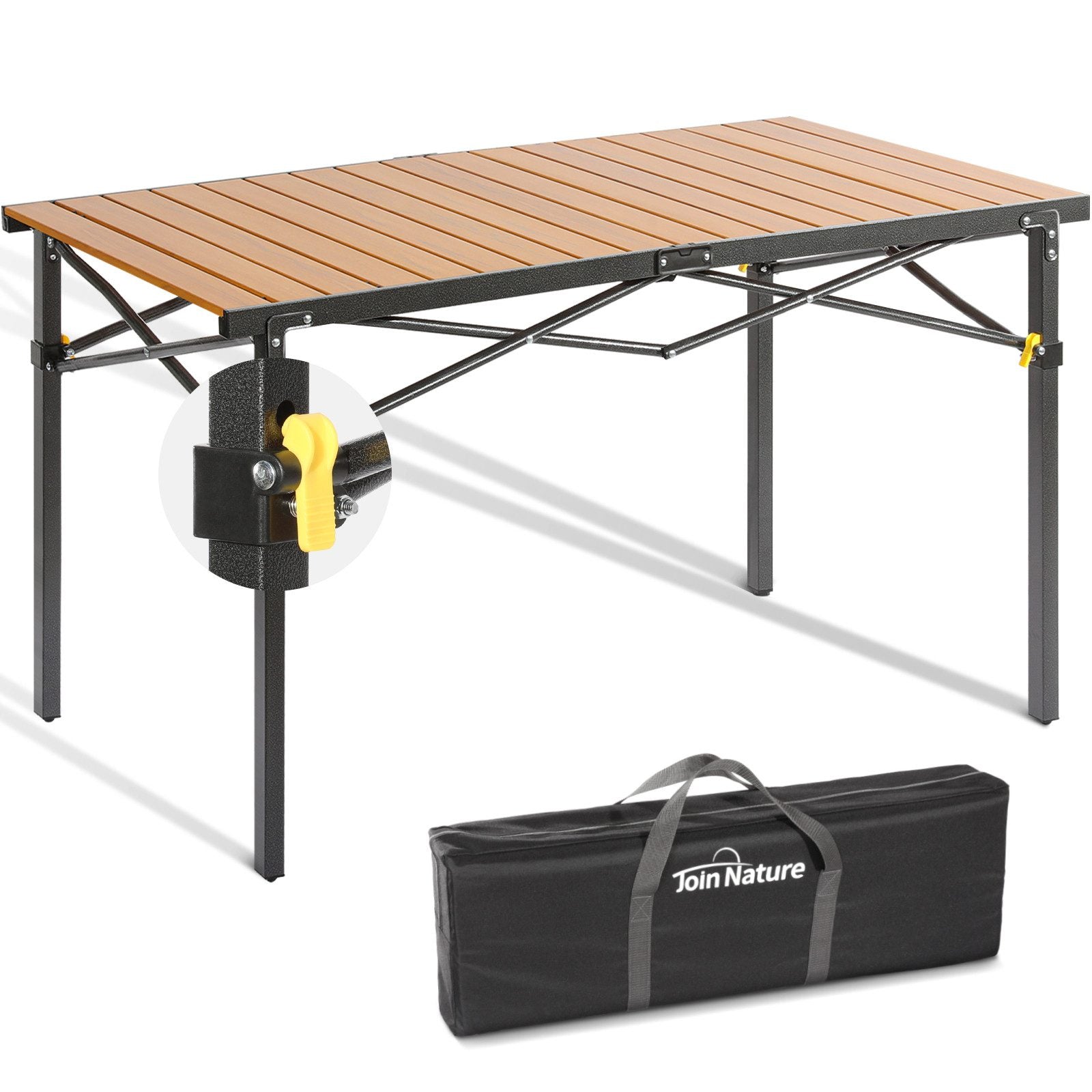 5-tlg. Gartenset Sitzgruppe – Klapptisch ca. 117x70 cm Holzoptik + 4 Hochlehner Dunkelgrau