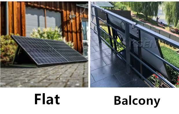 Balkonkraftwerk 400W Komplettset Schwarz – Plug & Play mit Mikro-Wechselrichter, Balkonhalterung & Aufständerung