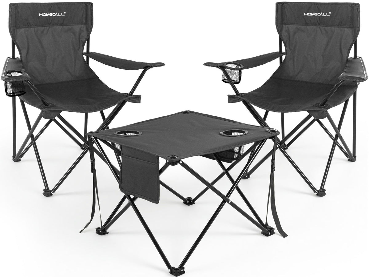 Campingmöbel-Set faltbar – 2 Campingstühle und 1 Campingtisch, leicht – Home-Feeling GmbH