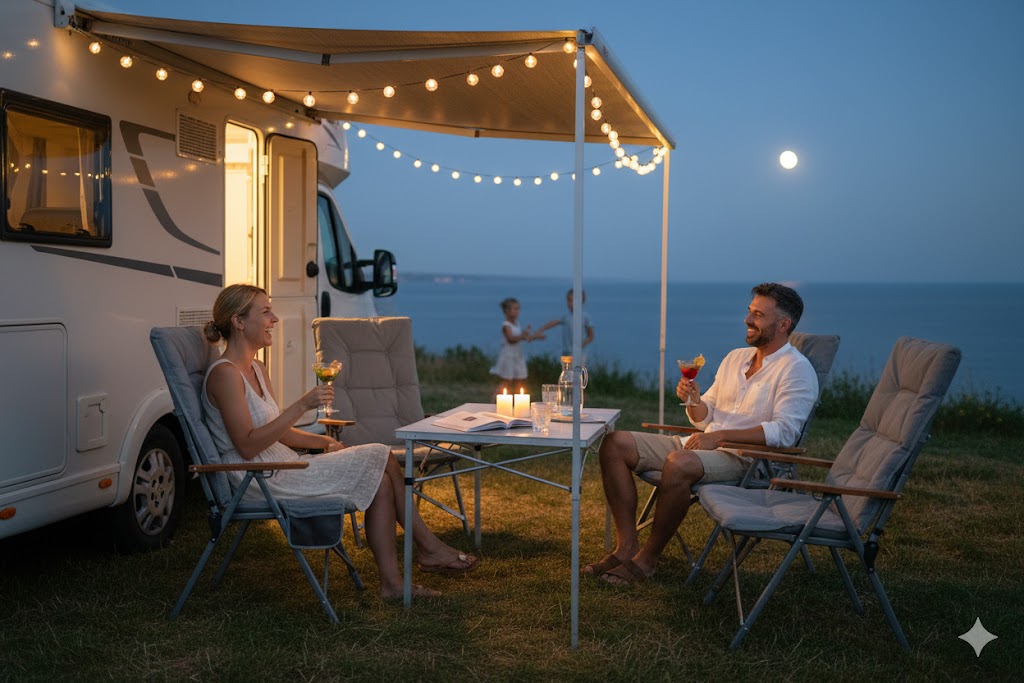 5-tlg. Gartenset Sitzgruppe – Klapptisch ca. 117x70 cm Aluminium + 4 Hochlehner Hellgrau