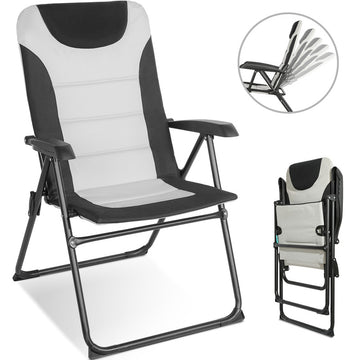 HOMECALL Campingstuhl Hochlehner klappbar – gepolsterter Gartenstuhl mit 5-fach Verstellung bis 150 kg belastbar| B-Ware Sonderposten