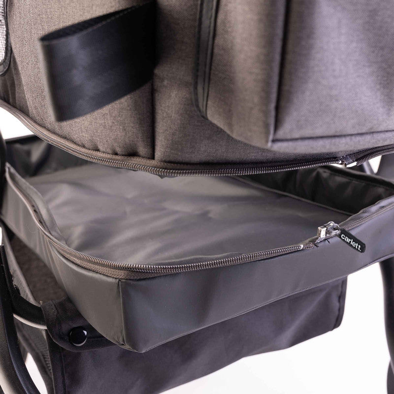 3-in-1 Hundebuggy & Katzenbuggy bis 25 kg belastbar – klappbar, Aluminiumgestell, Mesh, Regenschutz