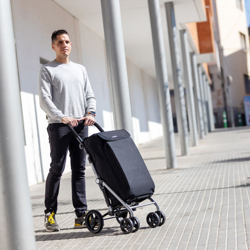Carlett Einkaufstrolley klappbar 48 L + 10 L Kühltasche – 4-Rad Einkaufswagen bis 25 kg belastbar | B-Ware Sonderposten