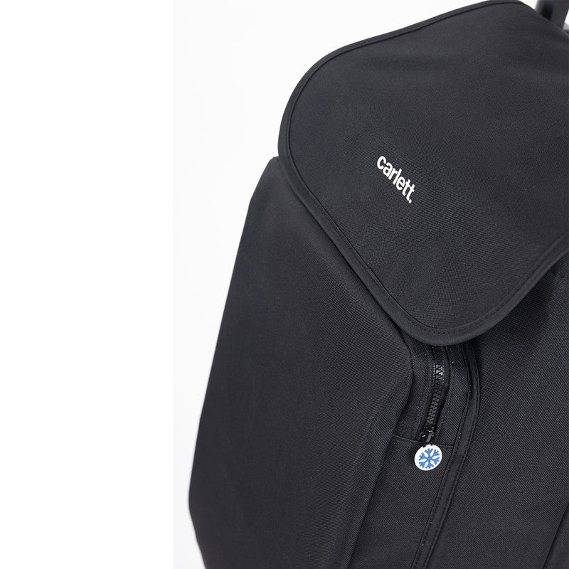 Einkaufstrolley klappbar mit Kühltasche 58 L – Einkaufswagen bis 25 kg belastbar | Faltbarer Shopping Trolley schwarz